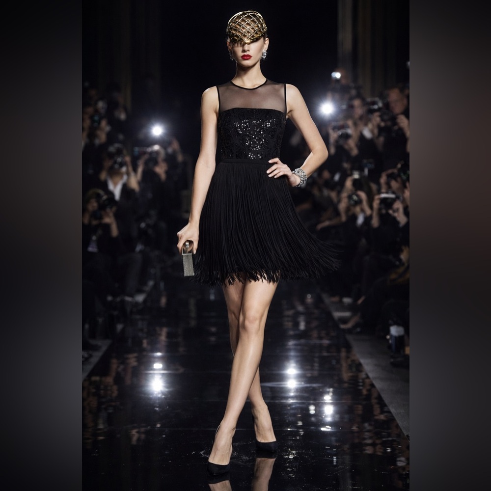 BCBGMAXAZRIA Melly Embroidered-Bodice Short Dress
